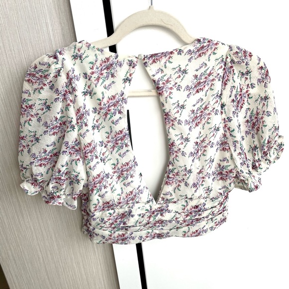 Nasty Gal floral crop top size 4 NWT - Picture 2 of 8